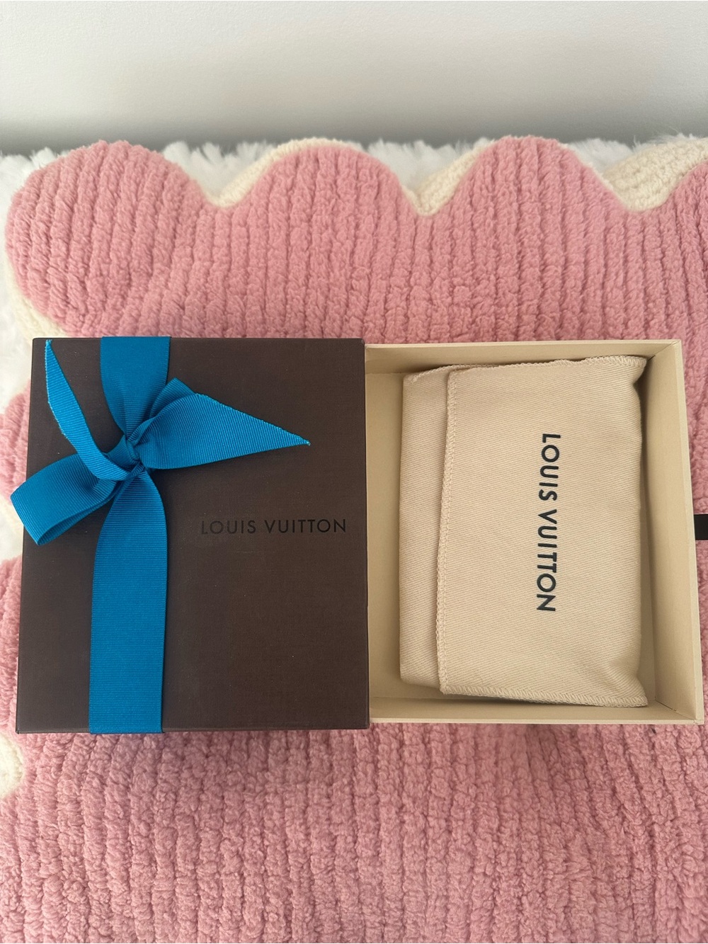 Louis Vuitton card holder gift box with dust bag